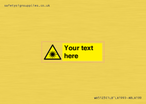 Custom Laser Hazard Sign